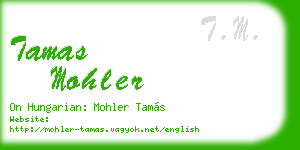tamas mohler business card